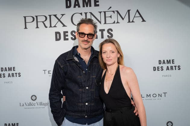 Dame des Arts Film Award Ceremony - Paris Charlie Bruneau, French actress with her husband Jean-Baptiste Pouilloux, Film Director attends the dame des Arts Film Award presentation ceremony at the Hotel Dame des Arts in Paris, France, on July 2, 2026. Photo by Alexis Jumeau ABACAPRESS.COM. Paris Ile-de-France France  Copyright: xJumeauxAlexis ABACAx