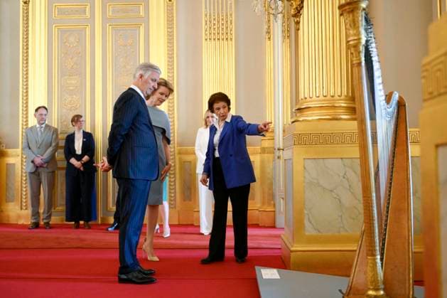 Reopening of the Royal Palace in Brussels Following Renovation BRUSSELS, BELGIUM - JULY 03: King Philippe of Belgium and Queen Mathilde of Belgium pictured visiting the reopening of the Royal Palace in Brussels following renovation pictured after on July 03, 2026 in Brussels, Belgium, 03 07 2026 Brussels Belgium  Copyright: xPhilipxReynaersx