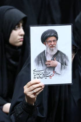 RECORD DATE NOT STATED Ceremony Ahead Of Supreme Leader Ali Khamenei funeral - Tehran This handout photograph provided by the Iranian supreme leader office (Khamenei.ir) shows mourners gathering around the coffin of Iran’s the slain Supreme leader Ali Khamenei during a ceremony ahead of his funeral in Tehran on July 2, 2026.Photo by PARSPIX ABACAPRESS.COM Terhan Iran  Copyright: xParspix ABACAx