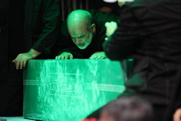 RECORD DATE NOT STATED Ceremony Ahead Of Supreme Leader Ali Khamenei funeral - Tehran This handout photograph provided by the Iranian supreme leader office (Khamenei.ir) shows the chief of Iran’s Revolutionary Gurds , Ahmad Vahidi (C)paying respect at the coffin of Iran’s slain Supreme leader Ali Khamenei during a ceremony ahead of his funeral in Tehran on July 2, 2026.Photo by PARSPIX ABACAPRESS.COM Terhan Iran  Copyright: xParspix ABACAx
