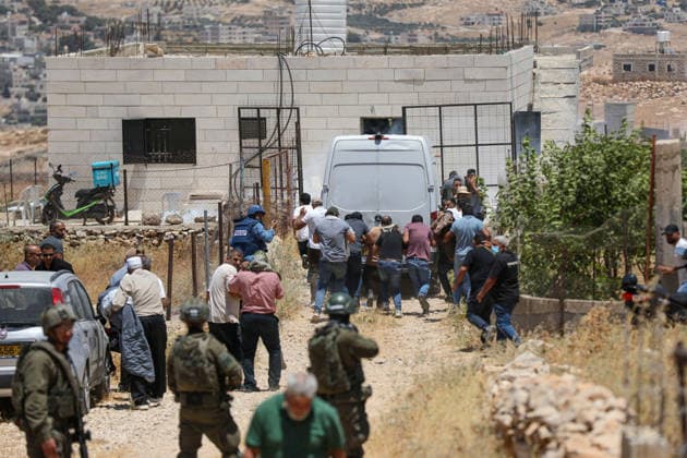 Israeli soldiers intervene against Palestinians performing Islamic Friday prayer BETHLEHEM, WEST BANK, PALESTINE - JULY 03: Israeli soldiers intervene with stun grenades and tear gas against Palestinians performing Friday prayers during a raid on the village of Abu Nujaym, near Bethlehem in West Bank, Palestine on July 03, 2026. Tensions erupted between several Palestinian residents and Israeli soldiers. Wisam Hashlamoun Anadolu Bethlehem West Bank. Editorial use only. Please get in touch for any other usage.  Copyright: x2026xAnadoluxWisamxHashlamounx