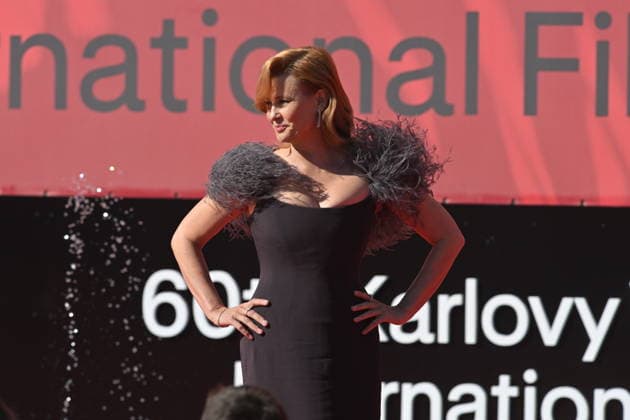 Czech actress Jitka Schneiderova arrives at the opening of the 60th Karlovy Vary International Film Festival, on June 3, 2026, in Karlovy Vary, Czech Republic. (CTKxPhoto SlavomirxKubes) CTKPhotoP2026070306593  CTKPhotoP2026070306593
