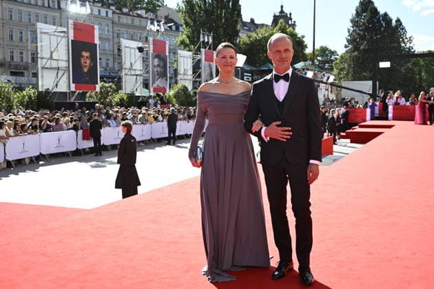 Czech actress Klara Meliskova, left, arrives at the opening of the 60th Karlovy Vary International Film Festival, on June 3, 2026, in Karlovy Vary, Czech Republic. (CTKxPhoto KaterinaxSulova) CTKPhotoP2026070306597  CTKPhotoP2026070306597