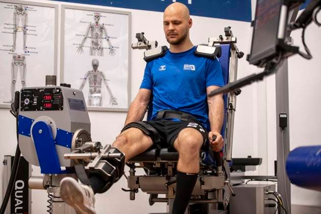 Athletikum Rhein Ruhr im BG Klinikum Duisburg. Anlass ist, dass unser Bewegungslabor ab jetzt als Medizinisches Untersuchungszentrum des DOSB fungiert eine große Auszeichnung. 03.07.2026 in Duisburg ** NUR FÜR REDAKTIONELLE ZWECKE ** EDITORIAL USE ONLY **<p>Anlass ist, dass unser Bewegungslabor ab jetzt als Medizinisches Untersuchungszentrum des DOSB fungiert eine große Auszeichnung. Hier im Bild Handballer Paul Skorupa beim Training. 03.07.2026 in Duisburg Deutschland NRW Duisburg Copyright: DanielxAttia *** Athletikum Rhein Ruhr at BG Klinikum Duisburg. The occasion is that our Movement Laboratory will now serve as the DOSB’s Medical Examination Center—a great honor. July 3, 2026, in Duisburg ** FOR EDITORIAL USE ONLY ** EDITOR Copyright: DanielxAttia doc86k31dydu451f56mgvfc ,EDITORIAL USE ONLY