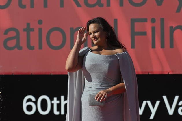 Czech actress Jitka Cvancarova arrives at the opening of the 60th Karlovy Vary International Film Festival, on June 3, 2026, in Karlovy Vary, Czech Republic. (CTKxPhoto SlavomirxKubes) CTKPhotoP2026070306910  CTKPhotoP2026070306910