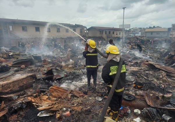 Fire breaks out at market in Nigeria IBADAN, NIGERIA - JULY 3: Smoke rises over the aftermath of a fire at Bode Market in Ibadan, the capital of Oyo State, Nigeria, on July 3, 2026. The blaze destroyed numerous shops, leaving extensive damage as residents gathered at the scene. Oluwasegun Falomo Anadolu Ibadan Nigeria. Editorial use only. Please get in touch for any other usage.  Copyright: x2026xAnadoluxOluwasegunxFalomox
