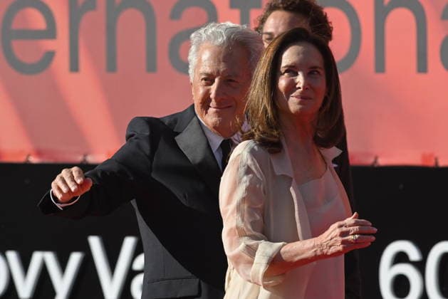 American actor Dustin Hoffman, left, and his wife Lisa arrive at the opening of the 60th Karlovy Vary International Film Festival, on June 3, 2026, in Karlovy Vary, Czech Republic. (CTKxPhoto SlavomirxKubes) CTKPhotoP2026070307033  CTKPhotoP2026070307033