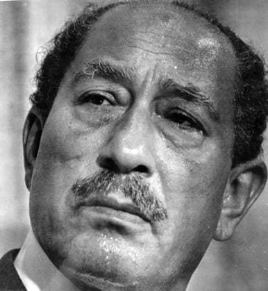 RECORD DATE NOT STATED Anwar Sadat, President of Egypt Muhammad Anwar el-Sadat (1918 - 1981), President of Egypt, serving from 15 October 1970 until his assassination by fundamentalist army officers on 6 October 1981. Sadat was a senior member of the Free Officers who overthrew King Farouk in the Egyptian Revolution of 1952, and a close confidant of President Gamal Abdel Nasser, under whom he served as Vice President twice and whom he succeeded as President in 1970. Editorial use only. All other uses to be cleared with the copyright owner (World History Archive), in advance., WHA_171_0852.jpg, Muhammad Anwar el-Sadat; President of Egypt; Egyptian Revolution of 1952; Free Officers; Gamal Abdel Nasser; Vice President; Assassination; Fundament Copyright: xx