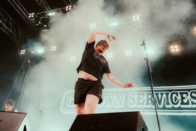 Getdown Services live at Roskilde Festival 2026 Roskilde, Denmark. 03rd, July 2026. The British rock band Getdown Services performs a live concert during the Danish music festival Roskilde Festival 2026 in Roskilde. Denmark, Roskilde  Copyright: xGonzalesxPhoto MathiasxKristensenx