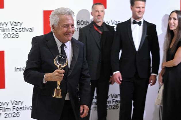 Two-time Oscar winner Dustin Hoffman accepted the Crystal Globe for Outstanding Artistic Contribution to World Cinema at the opening of the 60th Karlovy Vary International Film Festival, on July 3, 2026, in Karlovy Vary, Czech Republic (CTKxPhoto SlavomirxKubes) CTKPhotoP2026070308129  CTKPhotoP2026070308129