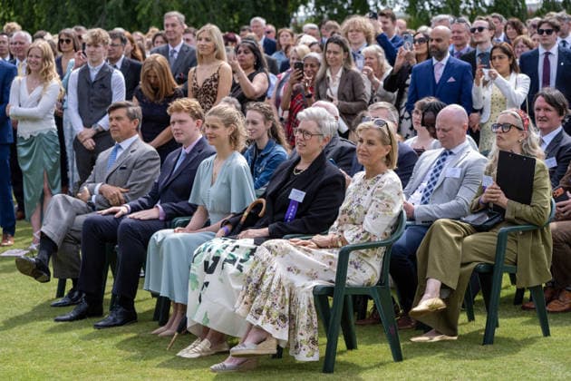 Gold Award celebrations at Palace of Holyroodhouse The Duchess of Edinburgh (right) and Lady Louise Mountbatten-Windsor (centre), listen to The Duke of Edinburgh speaking whilst hosting young people from across Scotland and the north of England for the Gold Award celebrations for the Duke of Edinburgh s Award, at Palace of Holyroodhouse in Edinburgh. Picture date: Friday July 3, 2026., Credit:Jane Barlow PA ROTA - B68 Avalon UK, Edinburgh  Copyright: xJanexBarlowx xPAxROTAx-xB68x xAvalonx 1114195957