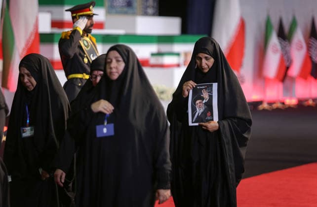 State funeral held for Iran s former leader Khamenei after US-Israeli attack TEHRAN, IRAN - JULY 3: ( RESTRICTIONS: NO Access Israel Media Persian Language TV Stations Outside Iran Strictly No Access BBC Persian VOA Persian Manoto TV Iran International TV ) (----EDITORIAL USE ONLY - MANDATORY CREDIT - IRANIAN LEADER PRESS OFFICE HANDOUT - NO MARKETING NO ADVERTISING CAMPAIGNS - DISTRIBUTED AS A SERVICE TO CLIENTS----) Mourners attend a state ceremony for former Iranian leader Ali Khamenei, who was killed in attacks launched by the US and Israel on February 28, at Imam Khomeini Musalla Mosque in Tehran, Iran, on July 3, 2026. Iranian Leader Press Office Handout Anadolu Tehran Iran. Editorial use only. Please get in touch for any other  Copyright: x2026xAnadoluxIranianxLeaderxPressxOffice Handoutx