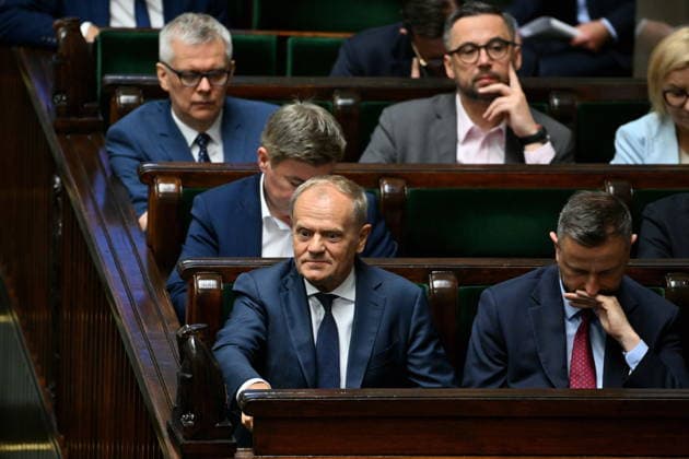 RECORD DATE NOT STATED 03.07.2026 WARSZAWA SEJM RP POSIEDZENIE SEJMU July 3, 2026 Warsaw – Sejm of the Republic of Poland – Sejm Session – Polish Parliament GLOSOWANIA N Z DONALD TUSK WLADYSLAW KOSINIAK KAMYSZ FOT DAMIAN BURZYKOWSKI NEWSPIXPL NEWSPIX.PL --- newspix.pl 