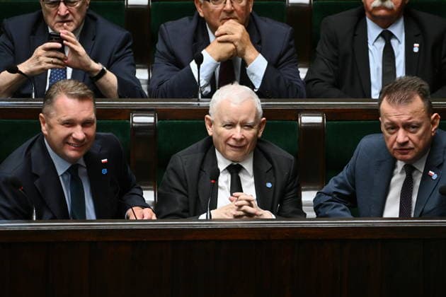 RECORD DATE NOT STATED 03.07.2026 WARSZAWA SEJM RP POSIEDZENIE SEJMU July 3, 2026 Warsaw – Sejm of the Republic of Poland – Sejm Session – Polish Parliament GLOSOWANIA N Z PRZEMYSLAW CZARNEK JAROSLAW KACZYNSKI MARIUSZ BLASZCZAK FOT DAMIAN BURZYKOWSKI NEWSPIXPL NEWSPIX.PL --- newspix.pl 