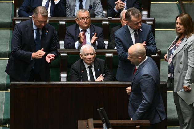RECORD DATE NOT STATED 03.07.2026 WARSZAWA SEJM RP POSIEDZENIE SEJMU July 3, 2026 Warsaw – Sejm of the Republic of Poland – Sejm Session – Polish Parliament GLOSOWANIA N Z DARIUSZ MATECKI PRZEMYSLAW CZARNEK JAROSLAW KACZYNSKI MARIUSZ BLASZCZAK FOT DAMIAN BURZYKOWSKI NEWSPIXPL NEWSPIX.PL --- newspix.pl 