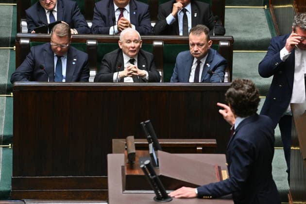 RECORD DATE NOT STATED 03.07.2026 WARSZAWA SEJM RP POSIEDZENIE SEJMU July 3, 2026 Warsaw – Sejm of the Republic of Poland – Sejm Session – Polish Parliament GLOSOWANIA N Z PRZEMYSLAW CZARNEK JAROSLAW KACZYNSKI MARIUSZ BLASZCZAK FOT DAMIAN BURZYKOWSKI NEWSPIXPL NEWSPIX.PL --- newspix.pl 