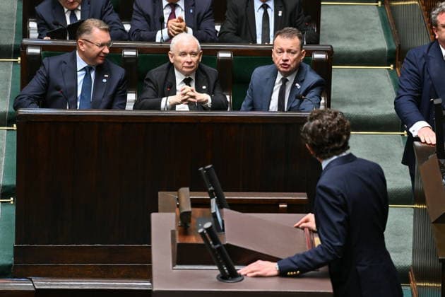 RECORD DATE NOT STATED 03.07.2026 WARSZAWA SEJM RP POSIEDZENIE SEJMU July 3, 2026 Warsaw – Sejm of the Republic of Poland – Sejm Session – Polish Parliament GLOSOWANIA N Z PRZEMYSLAW CZARNEK JAROSLAW KACZYNSKI MARIUSZ BLASZCZAK FOT DAMIAN BURZYKOWSKI NEWSPIXPL NEWSPIX.PL --- newspix.pl 