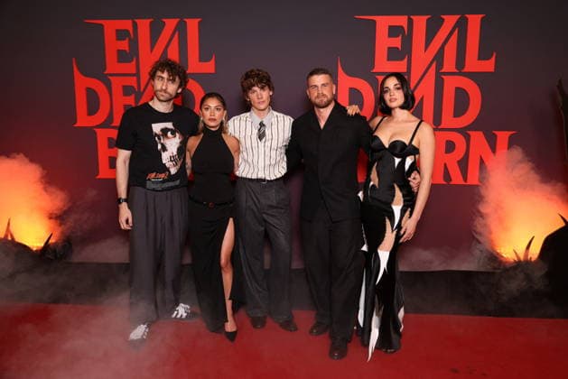 Evil Dead Burn Premiere - Paris Florent Bernard, Luciane Buchanan, Hunter Doohan, Sebastien Vanicek and Souheila Yacoub attends the Evil Dead Burn Paris Premiere at Grand Rex on July 03, 2026 in Paris, France. Photo by Jerome Domine ABACAPRESS.COM Paris France  Copyright: xDominexJerome ABACAx