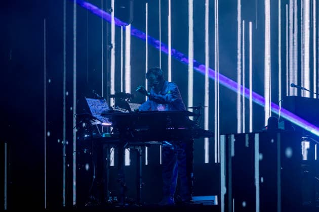 Jean Michel Jarre Concert at Noches del Botánico French electronic music composer and performer Jean Michel Jarre during a performance at the Noches del Botánico festival on July 3, 2026, in Madrid, Spain. This French artist, a pioneer of electronic music, is known for his songs Oxygène Part IV, Équinoxe Part IV, Magnetic Fields Part II, and Fourth Rendez-Vous, among others. Spain  Copyright: xRicardoxRubiox 7641500