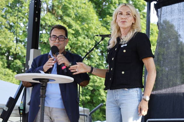 Saskia Greipl Charity Sommerfest 2026 Stavros Kostantinidis und Saskia Greipl-Kostantinidis beim Greipl Charity Sommerfest zugunsten von LichtBlick Seniorenhilfe e.V. im Prof. Erich Greipl Stadion. Ismaning, 03.07.2026 Ismanin b.München Stadion Ismaning Bayern D *** Saskia Greipl Charity Summer Festival 2026 Stavros Kostantinidis and Saskia Greipl Kostantinidis at the Greipl Charity Summer Festival to benefit LichtBlick Seniorenhilfe e.V. at the Prof. Erich Greipl Stadium in Ismaning, July 3, 2026, Ismaning near Munich, Ismaning Stadium, Bavaria, Germany Copyright: xAgenturxMatthiasxWehnertx xReinhardxZichyx