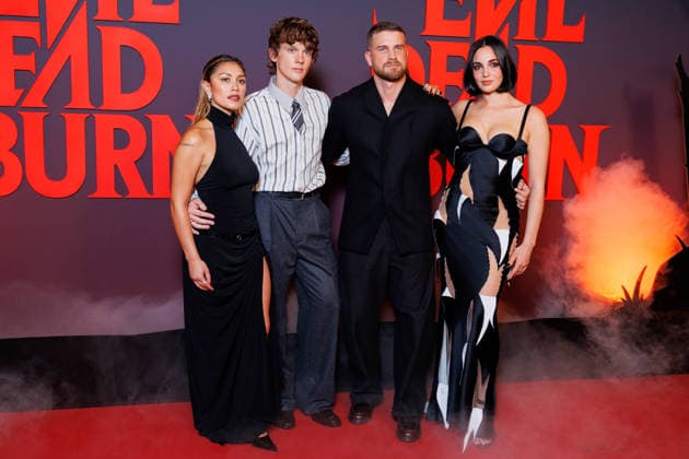 Evil Dead: Burn Premiere at the Grand Rex Theater; Celebrities Arrive on the Red Carpet: Florent Bernard, Luciane Buchanan, Hunter Doohan, Sebastien Vanicek, and Souheila Yacoub 457887 July 3, 2026  Copyright: xSebastienxFremontx xStarfacex STAR_457887_033