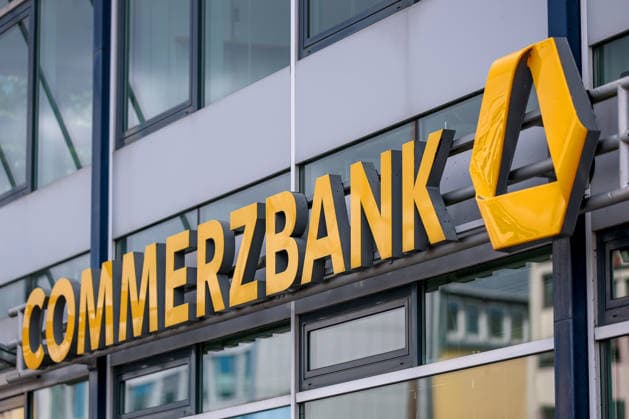 July 3, 2026, Hamburg, branch with Commerzbank logo The bank is on the verge of acquiring the major bank Unicredit Shareholders will decide on the takeover offer from the Italian corporation Takeover battle Bank takeover Takeover offer Hamburg, Germany