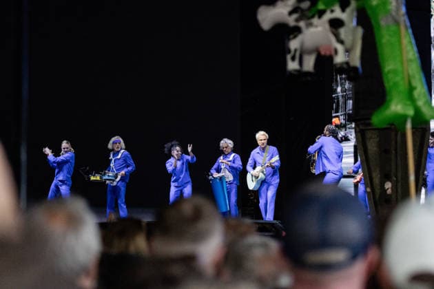 David Byrne live at Roskilde Festival 2026 Roskilde, Denmark. 03rd, July 2026. The Scottish-American singer, songwriter and musician David Byrne performs a live concert during the Danish music festival Roskilde Festival 2026 in Roskilde. Denmark, Roskilde  Copyright: xGonzalesxPhoto ErlingxBrodersenx