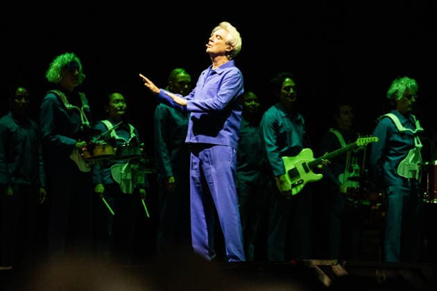 David Byrne live at Roskilde Festival 2026 Roskilde, Denmark. 03rd, July 2026. The Scottish-American singer, songwriter and musician David Byrne performs a live concert during the Danish music festival Roskilde Festival 2026 in Roskilde. Denmark, Roskilde  Copyright: xGonzalesxPhoto ErlingxBrodersenx