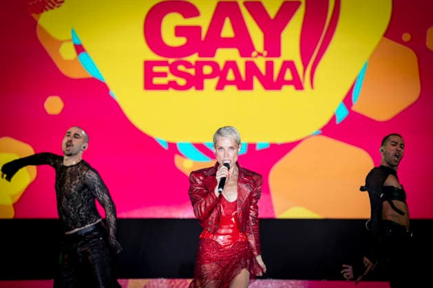MADO’s Campanadas de la Diversidad Celebration Soraya Arnelas during the festive and advocacy event Campanadas de la Diversidad, on July 3, 2026, in Madrid, Spain. This musical event, part of the official activities of the capital’s LGBTIQ Pride festivities and held on the main stage in Plaza de Espana, features live performances by singers Natalia, María Peláe, Vicco, and Soraya, as well as a surprise performance, as well as hosting the presentation of the Mr. Gay Spain A Pé Special Award. MADRID, Spain MADRID, Spain Spain  Copyright: xA.xPÃ rezxMecax 7642649