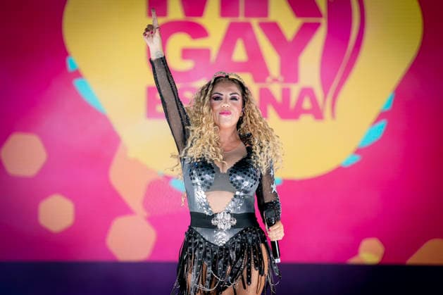 MADO Rebeca’s Campanadas de la Diversidad Celebration during the festive and advocacy event Campanadas de la Diversidad, on July 3, 2026, in Madrid, Spain. This musical event, part of the official activities of the capital’s LGBTIQ Pride festivities and held on the main stage in Plaza de Espana, features live performances by singers Natalia, María Peláe, Vicco, and Soraya, as well as a surprise performance, as well as hosting the presentation of the Mr. Gay Spain A Pé Special Award MADRID, Spain MADRID, Spain Spain  Copyright: xA.xPÃ rezxMecax 7642666