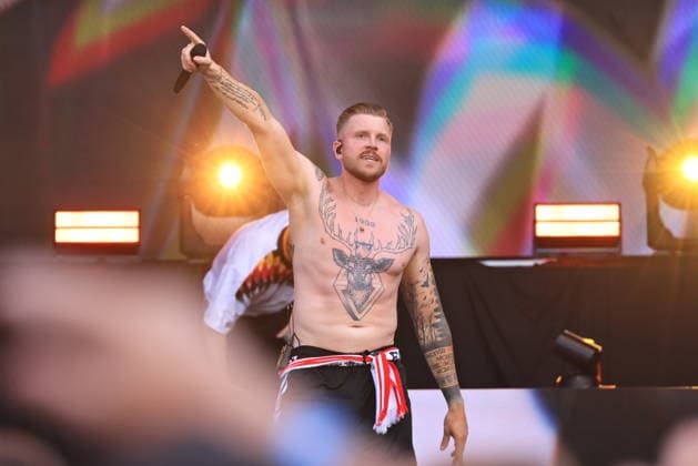 03.07.2026, Finch, Rapper, im Konzert live im Stadion Alte Försterei, Berlin, Musik, bürgerlich Nils Wehowsky, Berlin *** July 3, 2026, Finch, rapper, live concert at the Alte Försterei Stadium, Berlin, music, real name Nils Wehowsky, Berlin