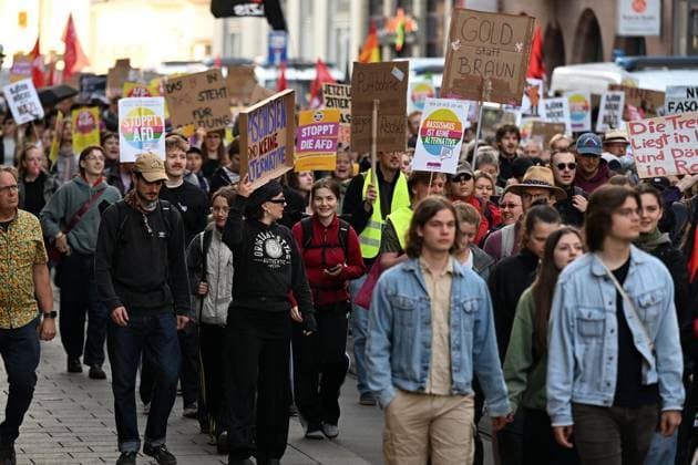 Erfurter AfD Parteitag 2026 ** NUR FÜR REDAKTIONELLE ZWECKE ** EDITORIAL USE ONLY **<p>Erfurt AfD Parteitag 04.07.2026 DGB Demostration Zug durch Erfurt zum Messegelände< p> Marco Schmidt Thüringen Germany Erfurt Copyright: MarcoxSchmidt *** 2026 AfD Party Convention in Erfurt ** FOR EDITORIAL PURPOSES ONLY ** EDITORIAL USE ONLY ** p Erfurt AfD Party Convention 04 07 2026 DGB Demonstration March through Erfurt to the Exhibition Grounds p Marco Schmidt Thuringia Germany Erfurt Copyright MarcoxSchmidt Copyright: MarcoxSchmidt doc86ked8enz8oloruxoie ,EDITORIAL USE ONLY