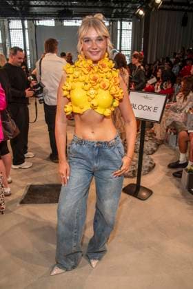 ABB HOERMANSEDER-Lara Sprengler zu Gast auf der Marina Hoermanseder Runway Show Spring Summer 2027 bei der Fashion Week Berlin im Haus der Visionaere in Berlin am 03.07.2026 Berlin Deutschland *** ABB HOERMANSEDER Lara Sprengler attended the Marina Hoermanseder Spring Summer 2027 Runway Show during Berlin Fashion Week at the Haus der Visionaere in Berlin on July 3, 2026, Berlin, Germany