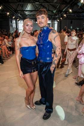 ABB HOERMANSEDER- Kim Schiele mit Willi Banner zu Gast auf der Marina Hoermanseder Runway Show Spring Summer 2027 bei der Fashion Week Berlin im Haus der Visionaere in Berlin am 03.07.2026 Berlin Deutschland *** ABB HOERMANSEDER Kim Schiele and Willi Banner attended the Marina Hoermanseder Spring Summer 2027 Runway Show at Berlin Fashion Week at the Haus der Visionaere in Berlin on July 3, 2026, Berlin, Germany