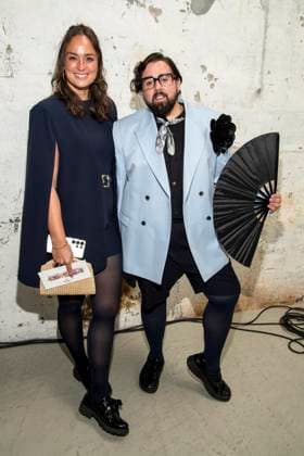 ABB HOERMANSEDER- Saskia Grimm und Steven Preisner zu Gast auf der Marina Hoermanseder Runway Show Spring Summer 2027 bei der Fashion Week Berlin im Haus der Visionaere in Berlin am 03.07.2026 Berlin Deutschland *** ABB HOERMANSEDER s Saskia Grimm and Steven Preisner attended the Marina Hoermanseder Spring Summer 2027 Runway Show during Berlin Fashion Week at the Haus der Visionaere in Berlin on July 3, 2026, Berlin, Germany