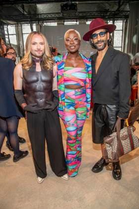 ABB HOERMANSEDER- Jack Strify, Nikeata Thompson und Massimo Sinato zu Gast auf der Marina Hoermanseder Runway Show Spring Summer 2027 bei der Fashion Week Berlin im Haus der Visionaere in Berlin am 03.07.2026 Berlin Deutschland *** ABB HOERMANSEDER: Jack Strify, Nikeata Thompson, and Massimo Sinato were guests at the Marina Hoermanseder Spring Summer 2027 runway show during Berlin Fashion Week at the Haus der Visionaere in Berlin on July 3, 2026, Berlin, Germany