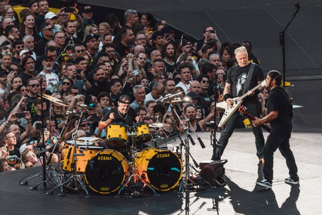 Metallica live at London Stadium, London, UK, 03 July 2026 Metallica M72 World Tour Lars Ultrich, James Hetfield & Robert Trujillo London Stadium Stratford, London Friday 3rd July, Credit:Justine Louise Avalon  Copyright: xJustinexLouisex xAvalonx 1114240471