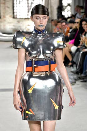 Model bei der Marina Hoermanseder Fashion Show auf der Berlin Fashion Week S S 2027 im Haus der Visionäre. Berlin, 03.07.2026 *** Model at the Marina Hoermanseder fashion show during Berlin Fashion Week S S 2027 at the Haus der Visionäre in Berlin, July 3, 2026 Foto:xM.xBehrensx xFuturexImagex hoermannseder_6775