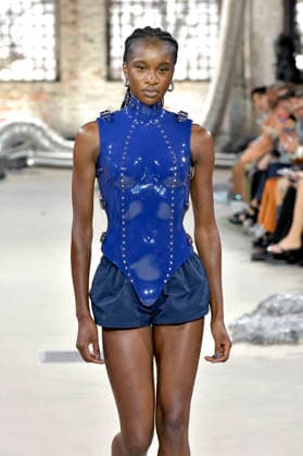 Model bei der Marina Hoermanseder Fashion Show auf der Berlin Fashion Week S S 2027 im Haus der Visionäre. Berlin, 03.07.2026 *** Model at the Marina Hoermanseder fashion show during Berlin Fashion Week S S 2027 at the Haus der Visionäre in Berlin, July 3, 2026 Foto:xM.xBehrensx xFuturexImagex hoermannseder_6790