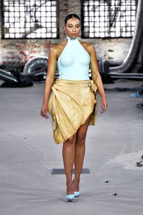 Model bei der Marina Hoermanseder Fashion Show auf der Berlin Fashion Week S S 2027 im Haus der Visionäre. Berlin, 03.07.2026 *** Model at the Marina Hoermanseder fashion show during Berlin Fashion Week S S 2027 at the Haus der Visionäre in Berlin, July 3, 2026 Foto:xM.xBehrensx xFuturexImagex hoermannseder_6799
