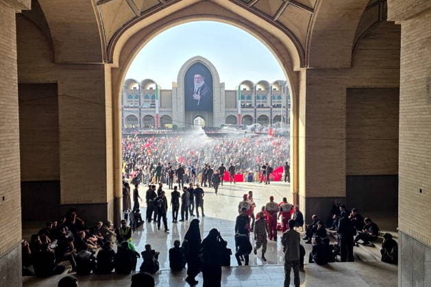 IRAN, TEHRAN - JULY 4, 2026: People gather outside the Grand Mosalla of Tehran (Imam Khomeini Mosalla of Tehran) ahead of the state funeral of Iranian Supreme Leader Ayatollah Ali Khamenei. Khamenei was killed in a joint US-Israeli airstrike on February 28 Tehran Iran  - ZUMAt113 20260704_zaa_t113_043 Copyright: xMarkxKiselevx