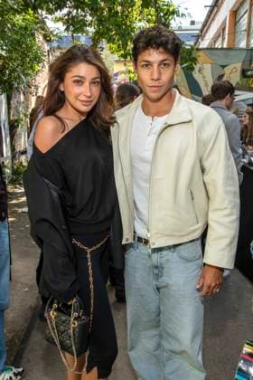 Mode, Berlin Fashion Week, Gäste der Kilian Kerner Modenschau ABB KERNER- Catharina Maranca und Leon Klein zu Gast bei der Kilan Kerner SPRING SUMMER 2027 auf der Fashion Week in der Skaterhalle in Berlin am 03.07.2026 Berlin Deutschland *** ABB KERNER s Catharina Maranca and Leon Klein attended the Kilan Kerner SPRING SUMMER 2027 show at Fashion Week in the Skaterhalle in Berlin on July 3, 2026, Berlin, Germany