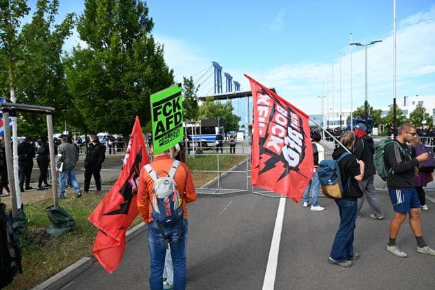 Erfurter AfD Parteitag 2026 ** NUR FÜR REDAKTIONELLE ZWECKE ** EDITORIAL USE ONLY **<p>Erfurt AfD Parteitag 04.07.2026 DGB Demostration Zug durch Erfurt zum Messegelände< p> Marco Schmidt Thüringen Germany Erfurt Copyright: MarcoxSchmidt *** 2026 AfD Party Convention in Erfurt ** FOR EDITORIAL PURPOSES ONLY ** EDITORIAL USE ONLY ** p Erfurt AfD Party Convention 04 07 2026 DGB Demonstration March through Erfurt to the Exhibition Grounds p Marco Schmidt Thuringia Germany Erfurt Copyright MarcoxSchmidt Copyright: MarcoxSchmidt doc86kff441vuf1nj9tn1uhp ,EDITORIAL USE ONLY