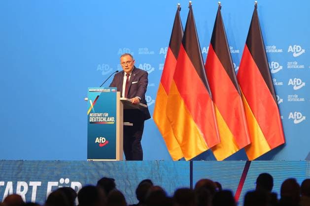 Erfurt, Thüringen, Deutschland, 04.07.2026: Messe: AfD-Bundesparteitag: Tino Chrupalla *** Erfurt, Thuringia, Germany, July 4, 2026: AfD National Party Convention, Tino Chrupalla Copyright: xdtsxNachrichtenagenturx dts_126288