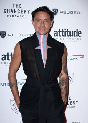 Jude Guaitamacchi attends the Peugeot Attitude PRIDE Awards Europe 2026, supported by British Airways, at The Chancery Rosewood in London, England. UK. Friday 3rd July 2026. Copyright: xJamesxWarrenx PRIDE AWARDS EUROPE 202622