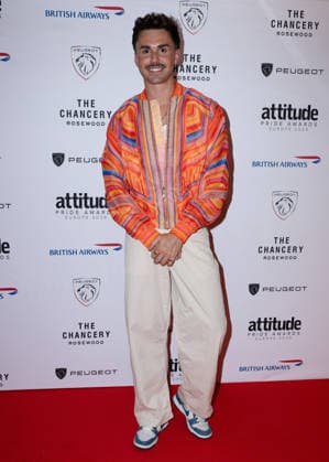 Joe Baggs attends the Peugeot Attitude PRIDE Awards Europe 2026, supported by British Airways, at The Chancery Rosewood in London, England. UK. Friday 3rd July 2026. Copyright: xJamesxWarrenx PRIDE AWARDS EUROPE 202691