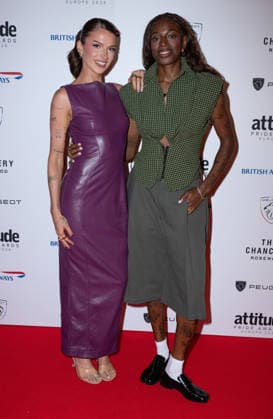 Sarah New and Cat Burns attends the Peugeot Attitude PRIDE Awards Europe 2026, supported by British Airways, at The Chancery Rosewood in London, England. UK. Friday 3rd July 2026. Copyright: xJamesxWarrenx PRIDE AWARDS EUROPE 202696