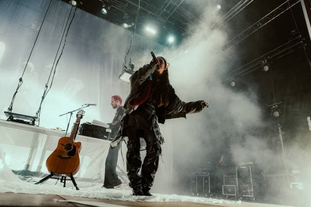 Oklou live at Roskilde Festival 2026 Roskilde, Denmark. 03rd, July 2026. The French singer and musician Oklou performs a live concert during the Danish music festival Roskilde Festival 2026 in Roskilde. Denmark, Roskilde  Copyright: xGonzalesxPhoto MathiasxKristensenx