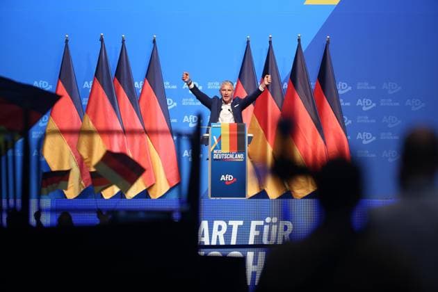 Erfurt, Thüringen, Deutschland, 04.07.2026: Messe: AfD-Bundesparteitag: Björn Höcke *** Erfurt, Thuringia, Germany, July 4, 2026: AfD National Party Convention, Björn Höcke Copyright: xdtsxNachrichtenagenturx dts_126302