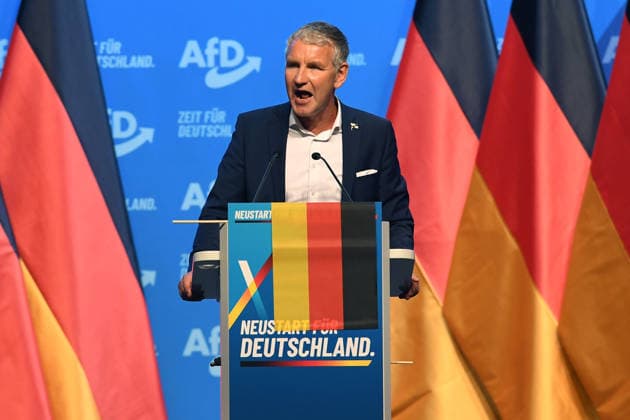 17. Bundesparteitag der Alternative für Deutschland am 04.07.2026 in der Messe Erfurt in Erfurt Björn Höcke ( Fraktionsvorsitzender der AfD im Thüringer Landtag ) *** 17th Federal Party Convention of the Alternative for Germany on July 4, 2026, at the Erfurt Exhibition Center in Erfurt; Björn Höcke, AfD parliamentary group leader in the Thuringian State Parliament xRx